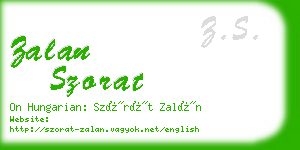 zalan szorat business card